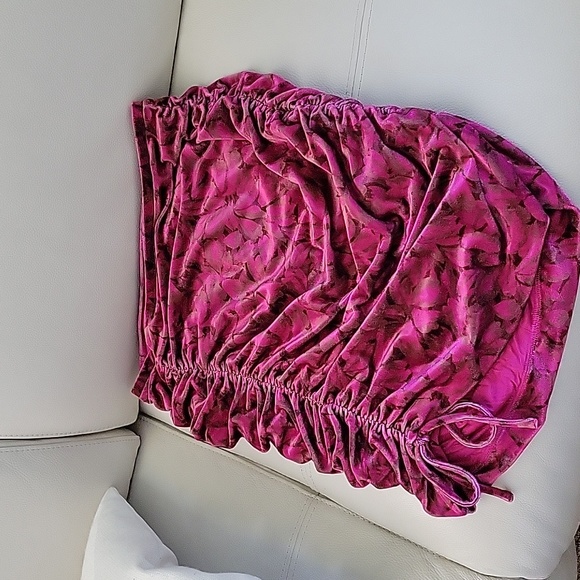 Anthropologie Ruched Velvet Skirt - Picture 4 of 8